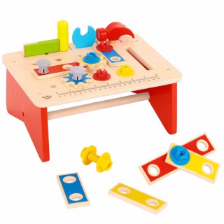 Žaislinis medinis darbastalis su įrankiais | Tooky TL722